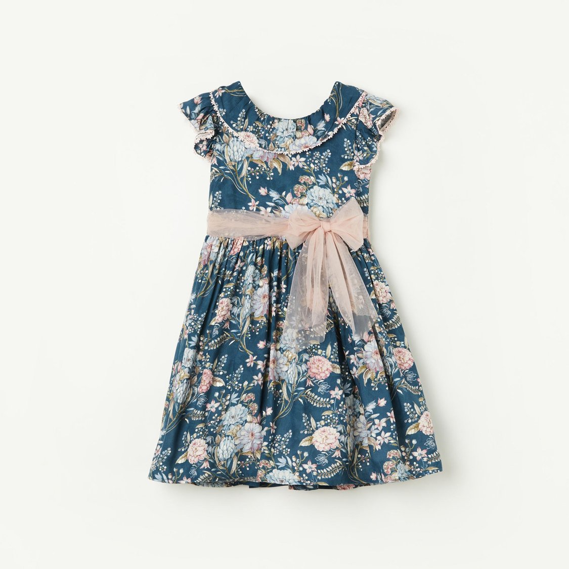 Buy PEPPERMINT Girls Floral Printed Fit & Flare Dress from Peppermint ...