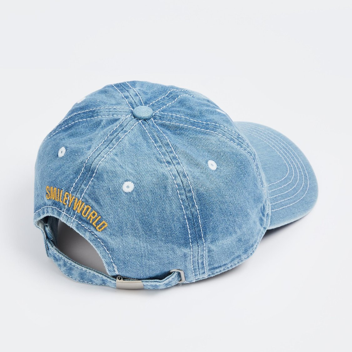 SmileyWorld Men Embroidered Denim Cap