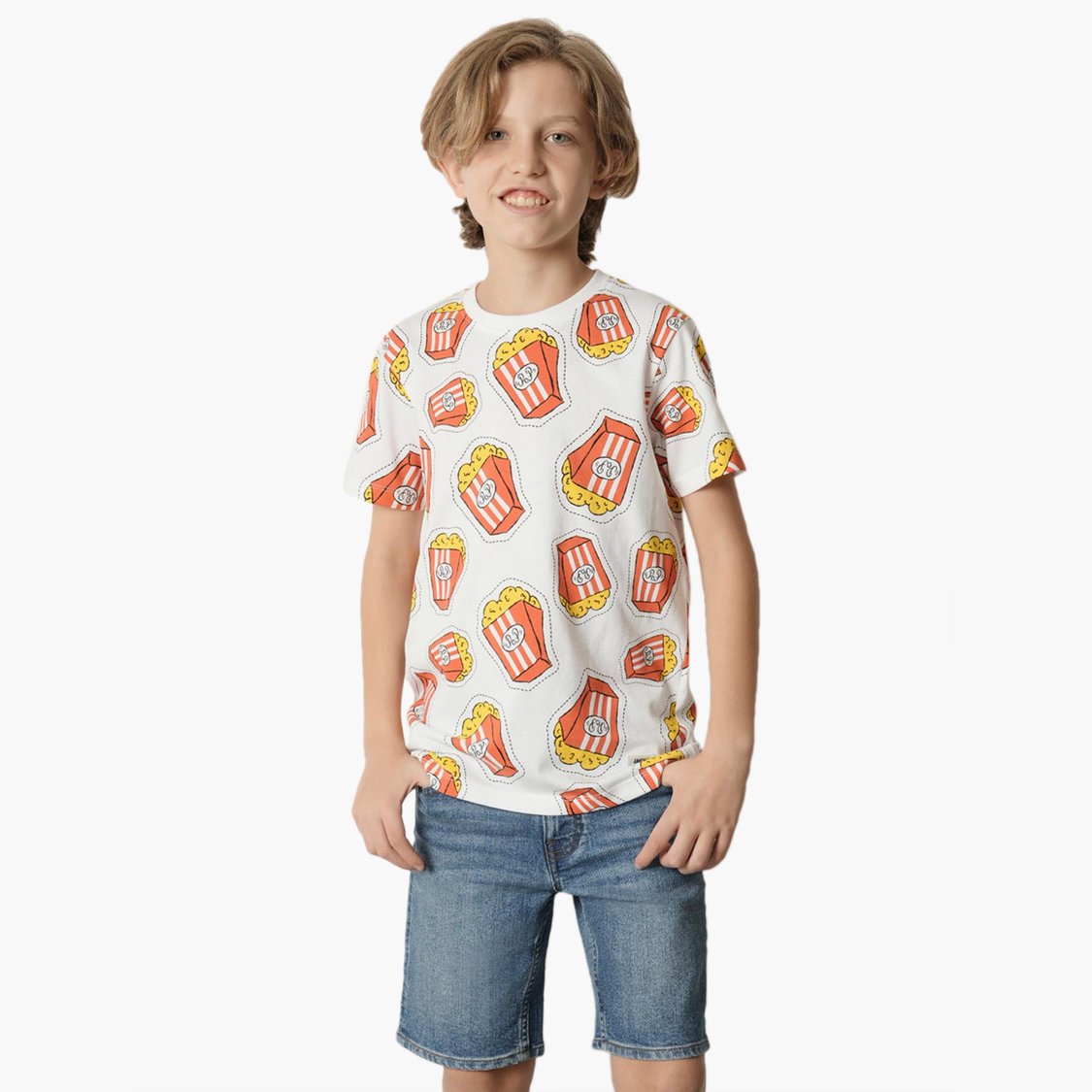 Buy JACK & JONES JUNIOR Boys Popcorn Printed T-shirt from