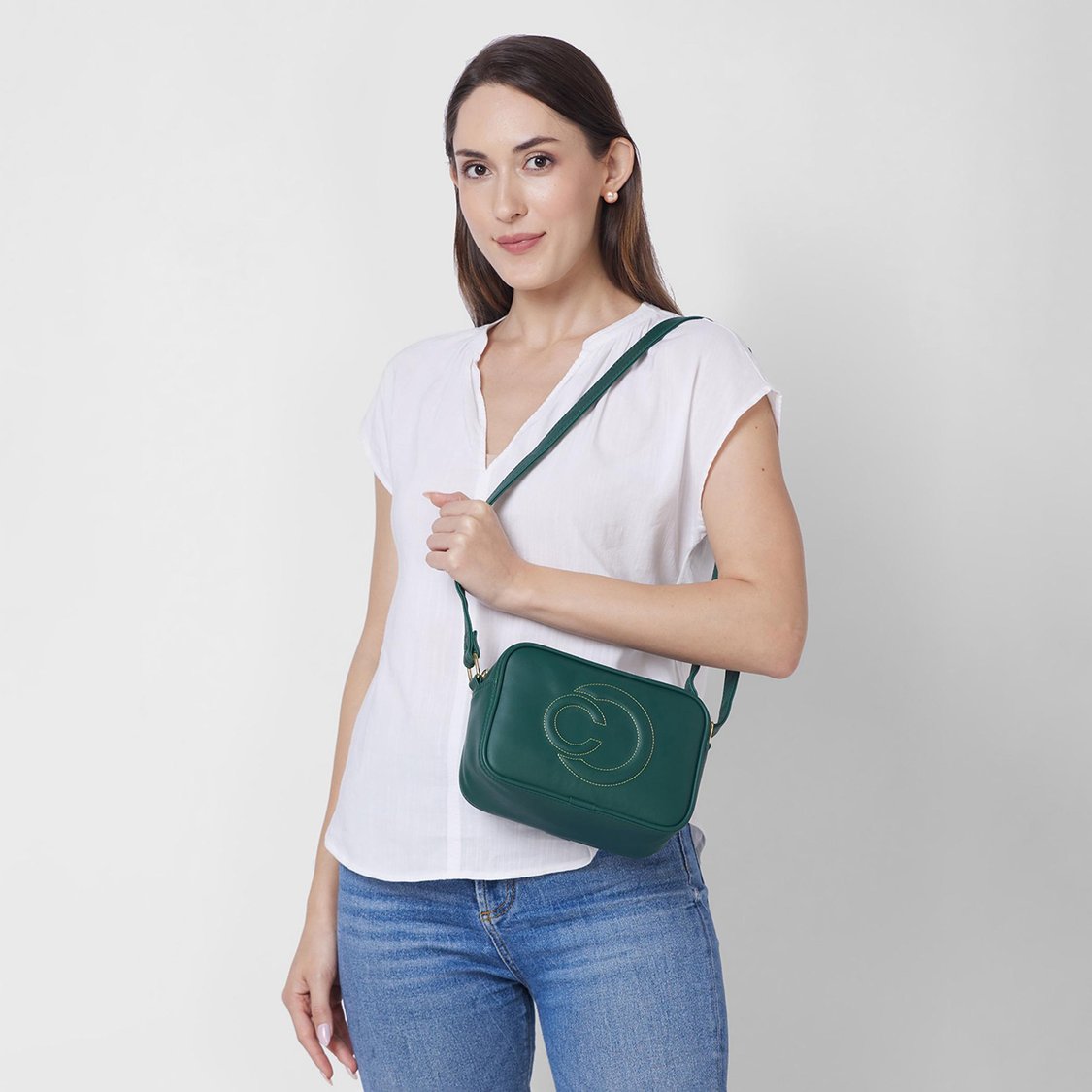 CAPRESE Women Logo Embossed Sling Bag