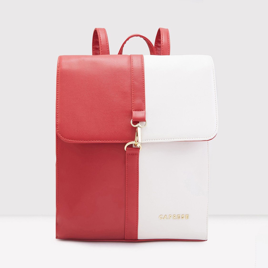 Buy CAPRESE Women Colourblocked Leather Backpack from Caprese at