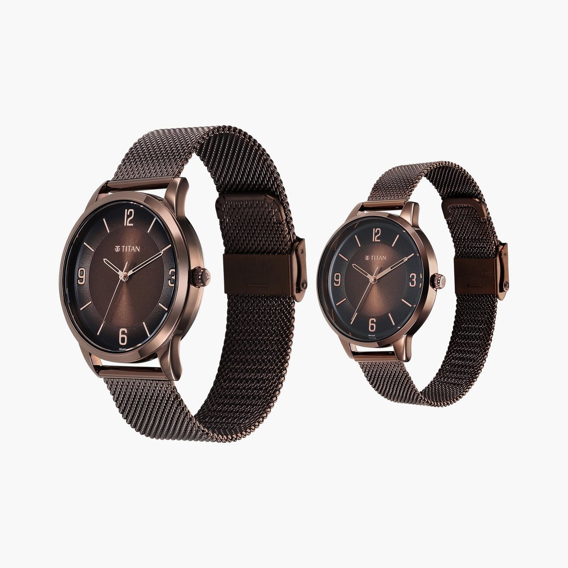 Buy TITAN Bandhan Unisex Water Resistant Couple Analog Watch Set 18062648QM01P from Titan at just INR 8745.0