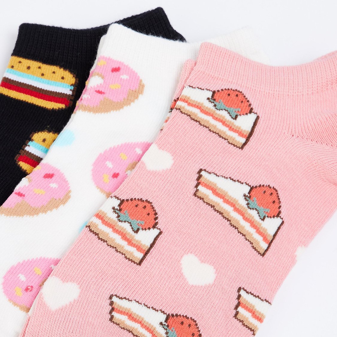 GINGER Women Printed Ankle Socks - Pack of 3