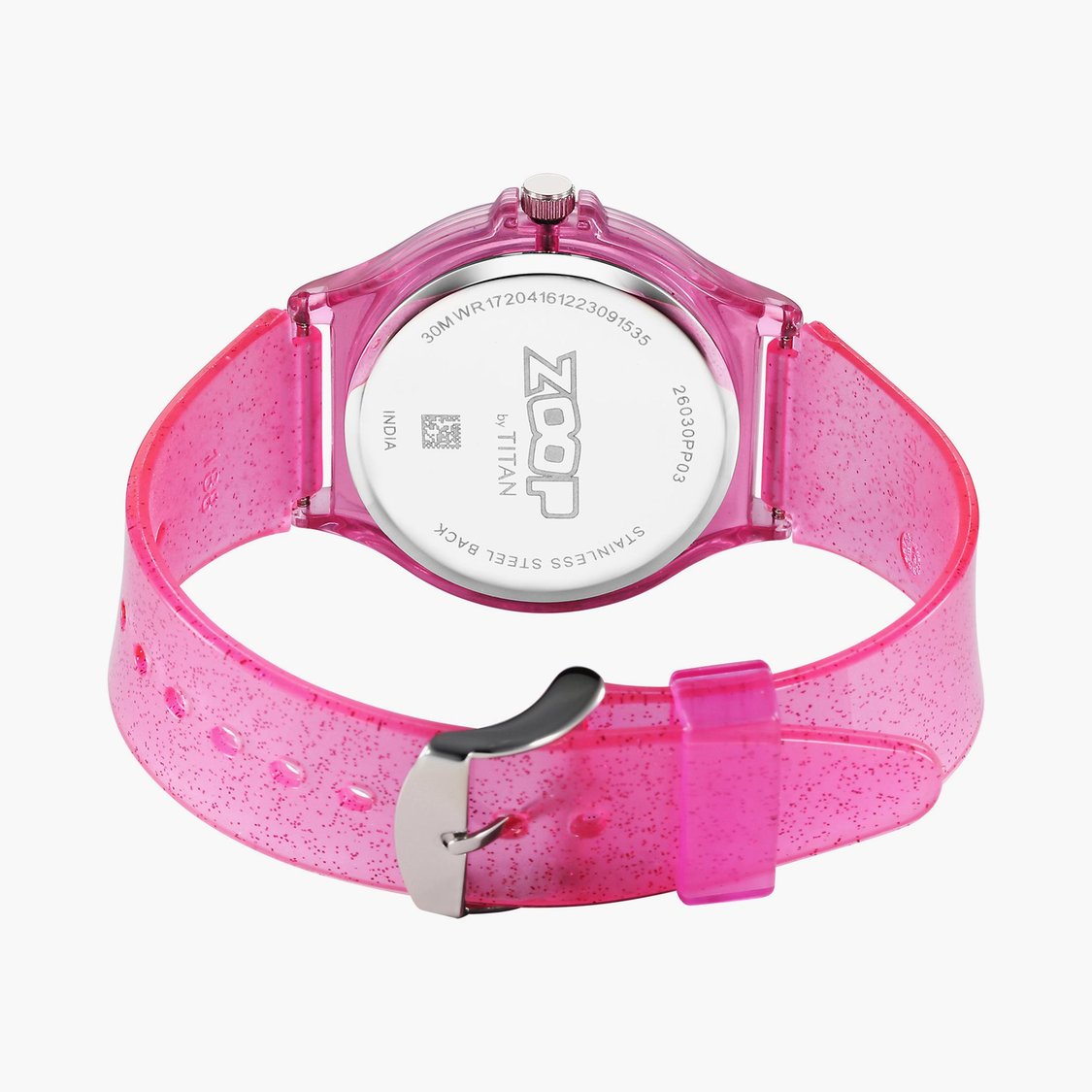 ZOOP Glitter Kids Analog Watch with Polyurethane Strap - 26030PP03W