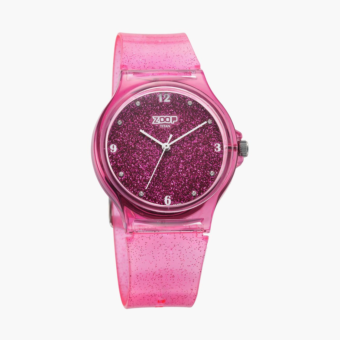 ZOOP Glitter Kids Analog Watch with Polyurethane Strap - 26030PP03W