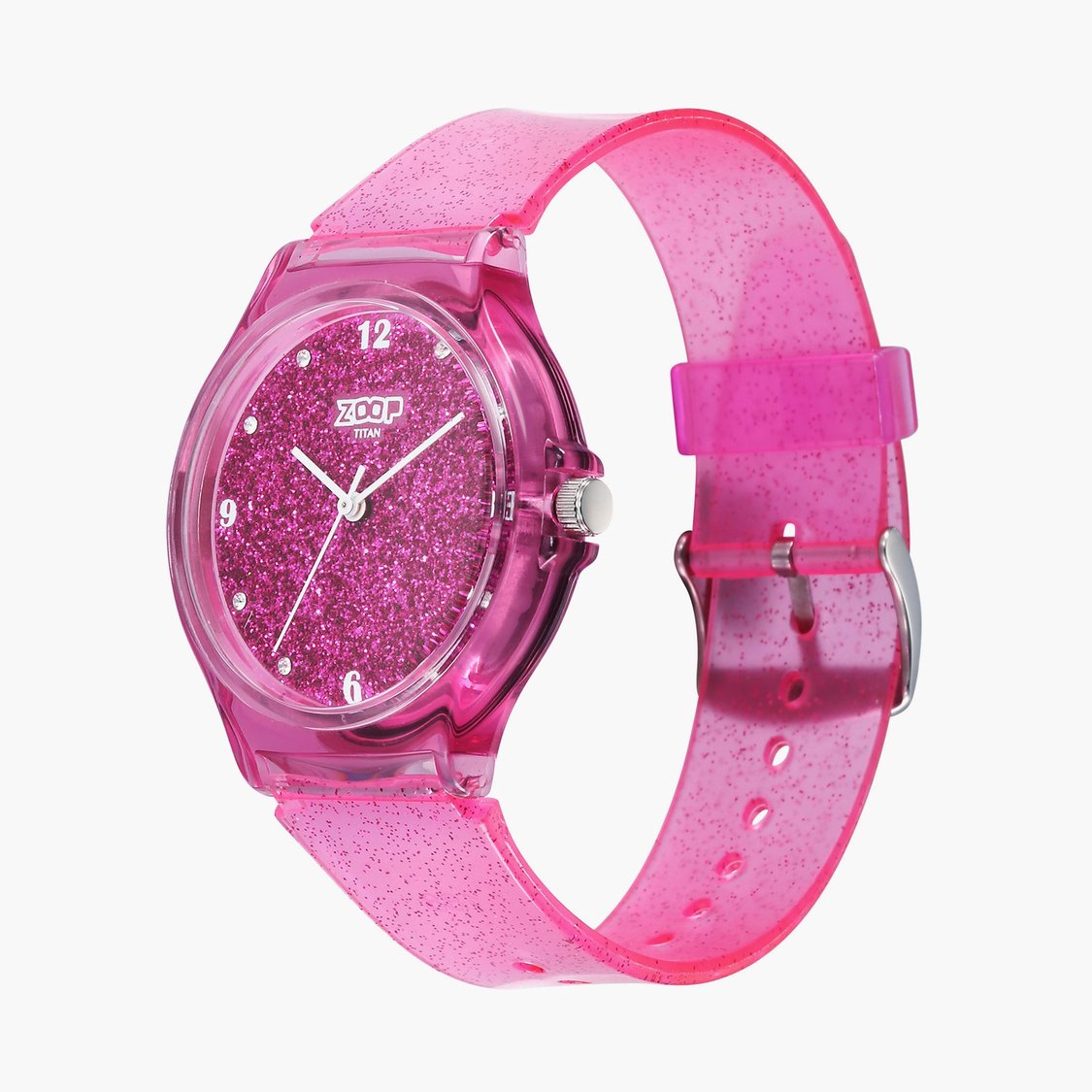 ZOOP Glitter Kids Analog Watch with Polyurethane Strap - 26030PP03W