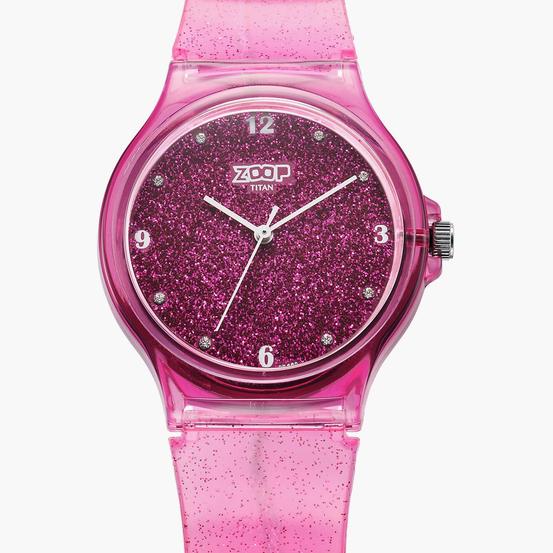 ZOOP Glitter Kids Analog Watch with Polyurethane Strap - 26030PP03W