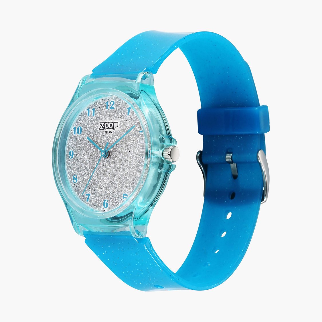 ZOOP Glitter Kids Analog Watch with Rubber Strap - 26030PP05W