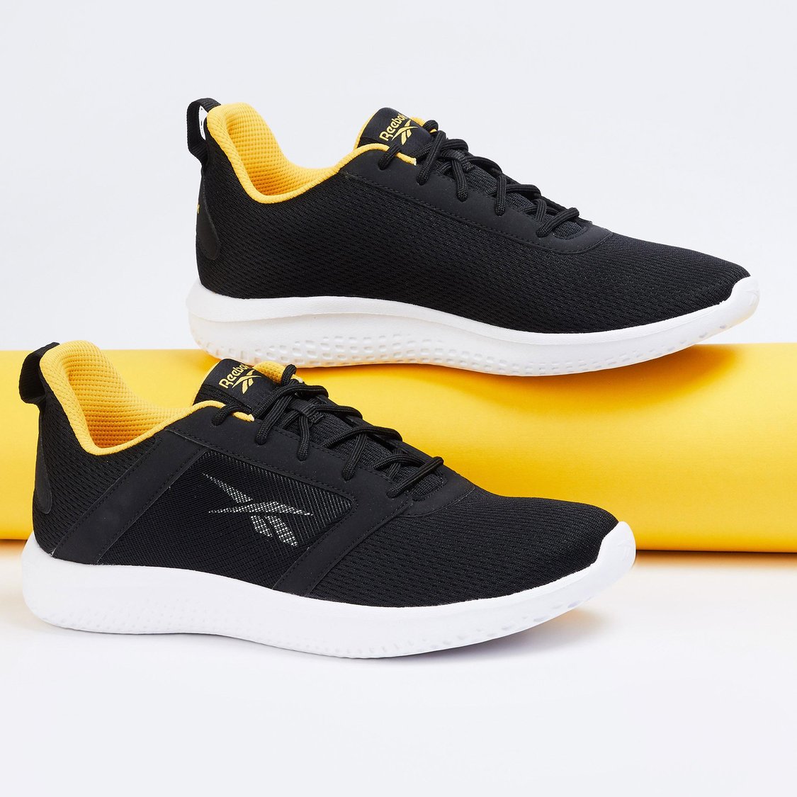 REEBOK Men Knitted Lace-Up Running Shoes