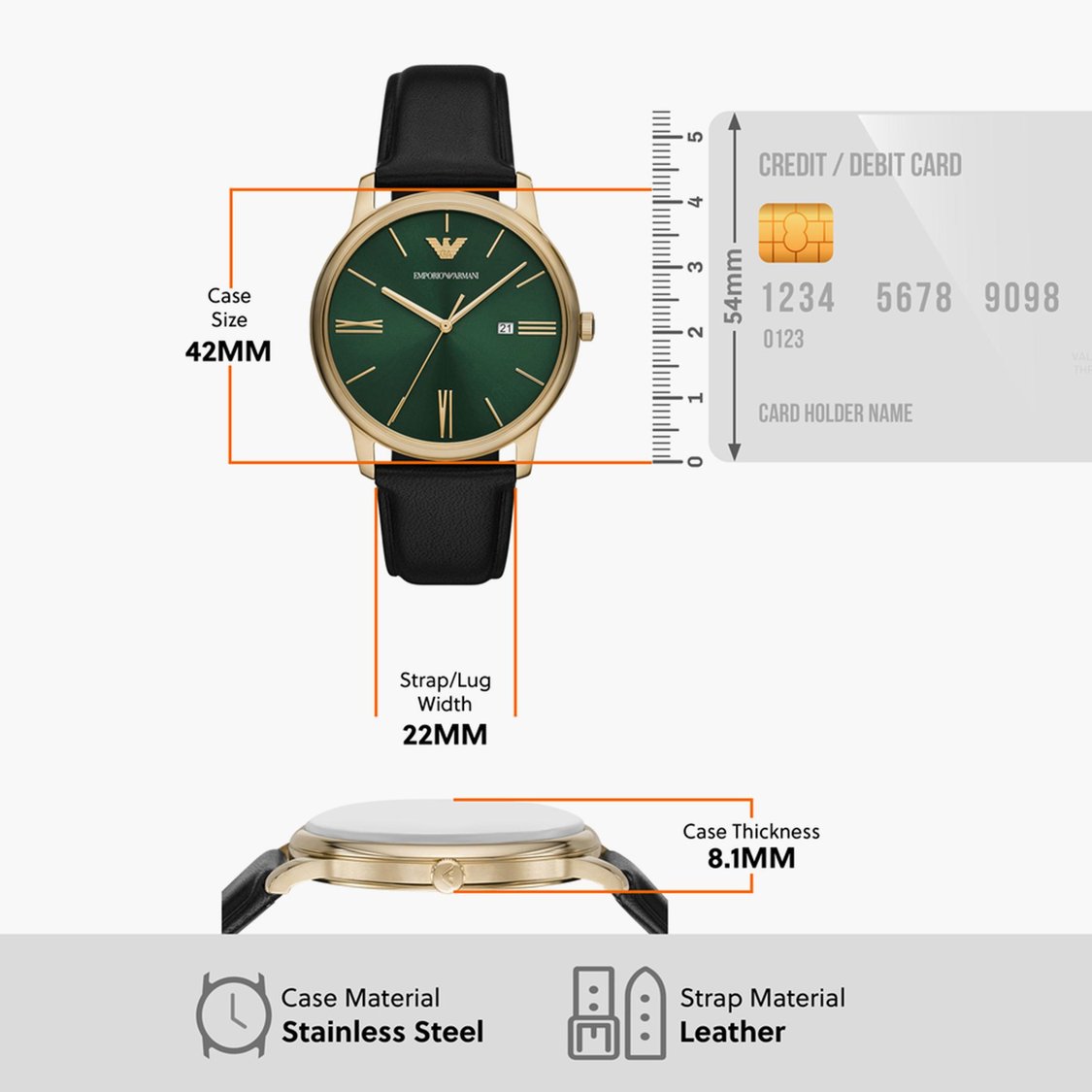 EMORIO ARMANI Men Leather Strap Analog Watch - AR11601I