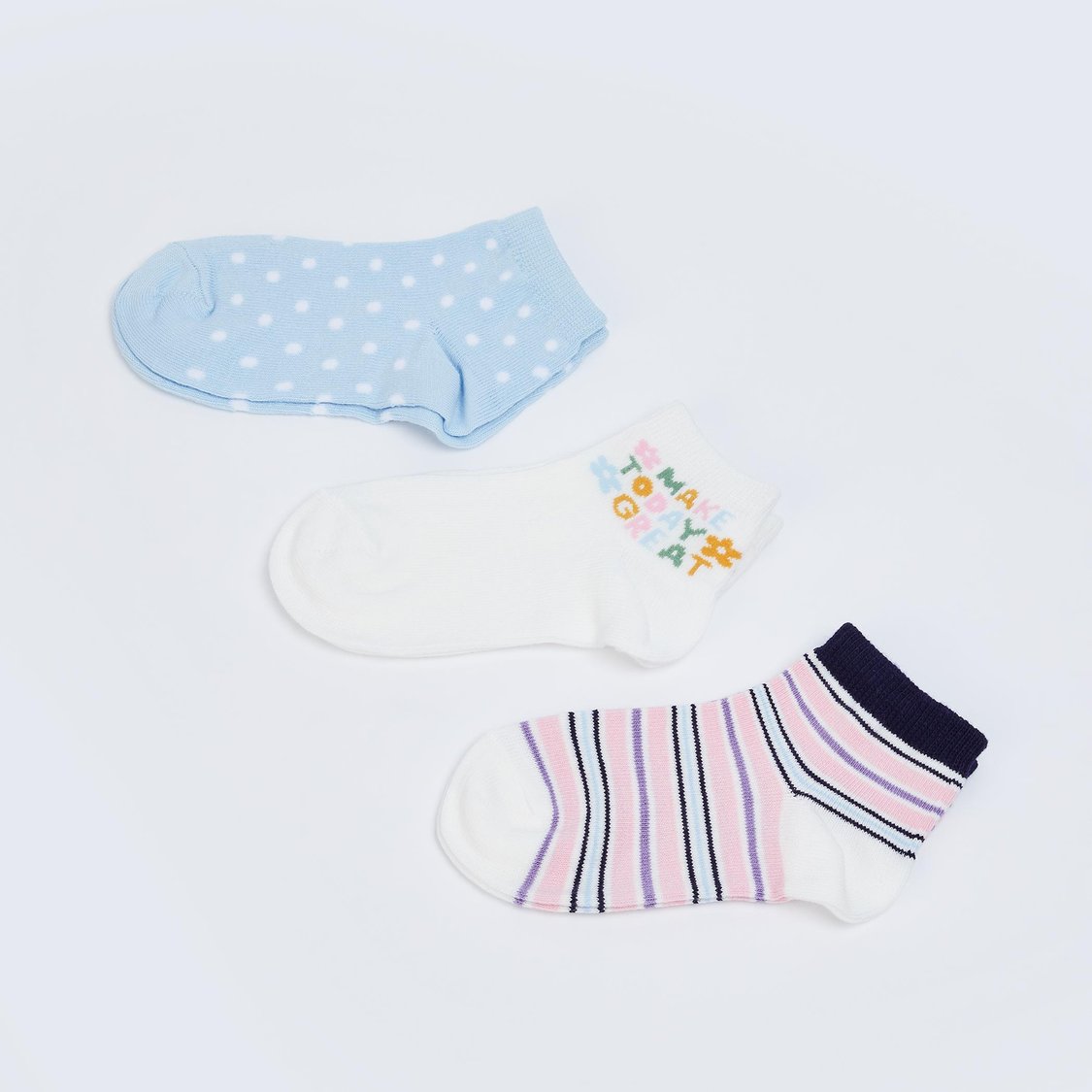 FAME FOREVER Girls Knitted Socks - Pack of 3