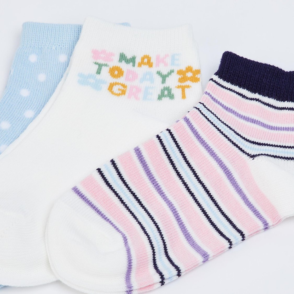 FAME FOREVER Girls Knitted Socks - Pack of 3