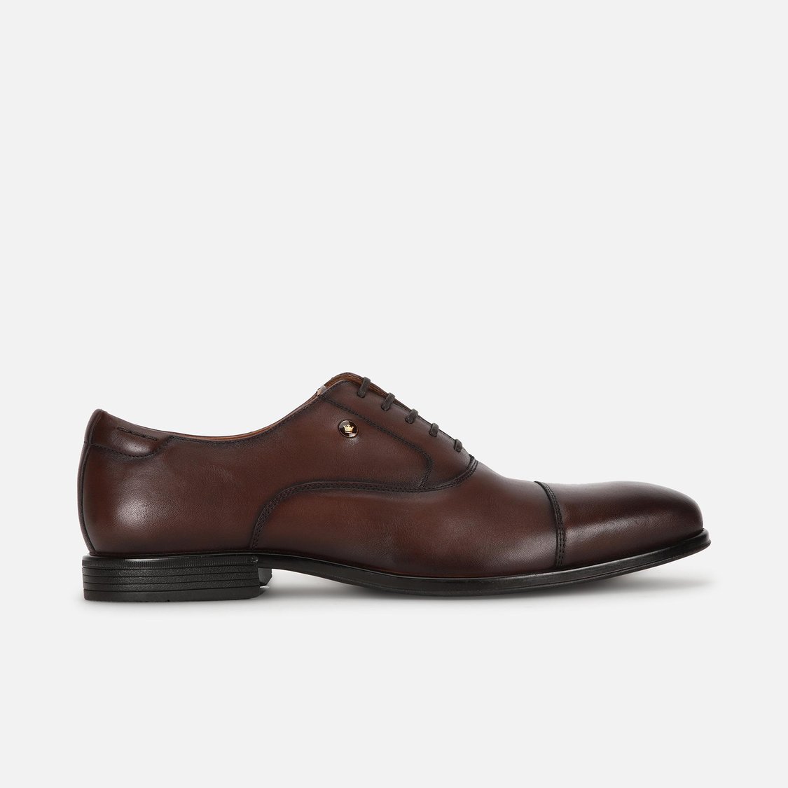 Buy LOUIS PHILIPPE Men Solid Leather Lace-Up Oxford Shoes from - Main Image
