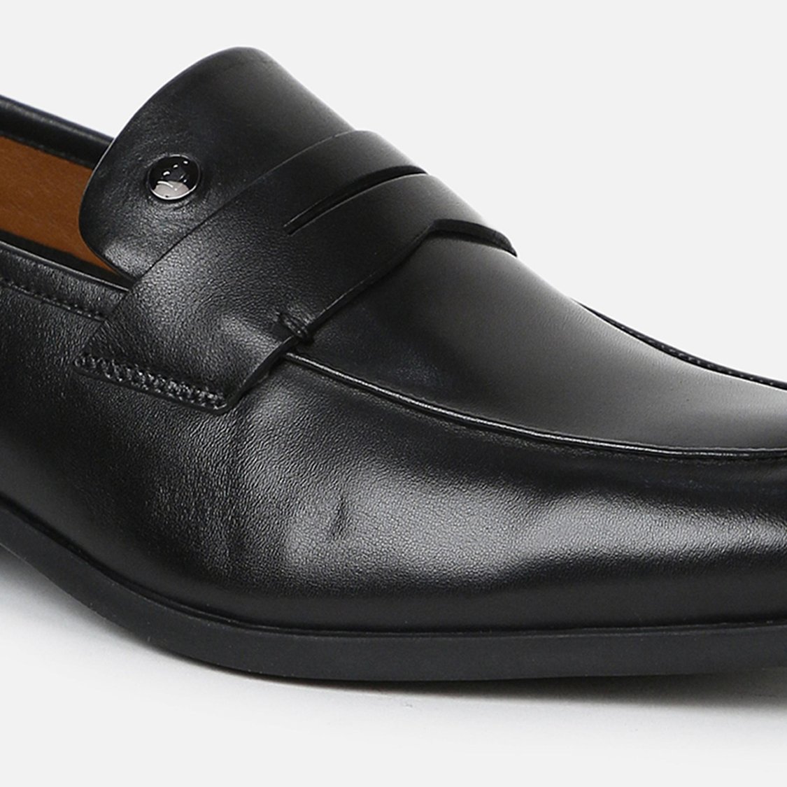 Buy LOUIS PHILIPPE Men Solid Leather Slip-On Formal Shoes from