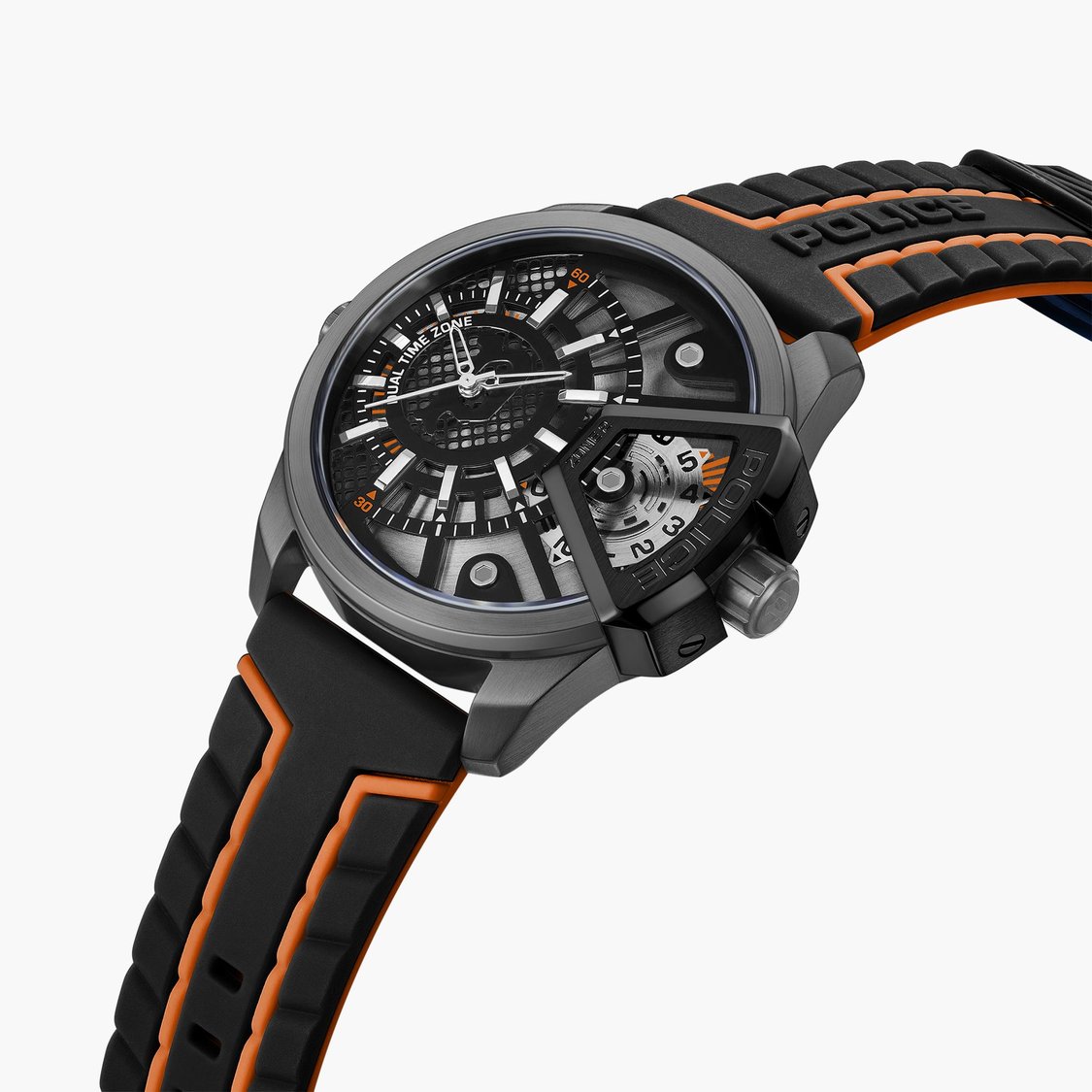 POLICE Men Dual-Time Analog Watch with Silicone Strap - PLPEWJM0004201