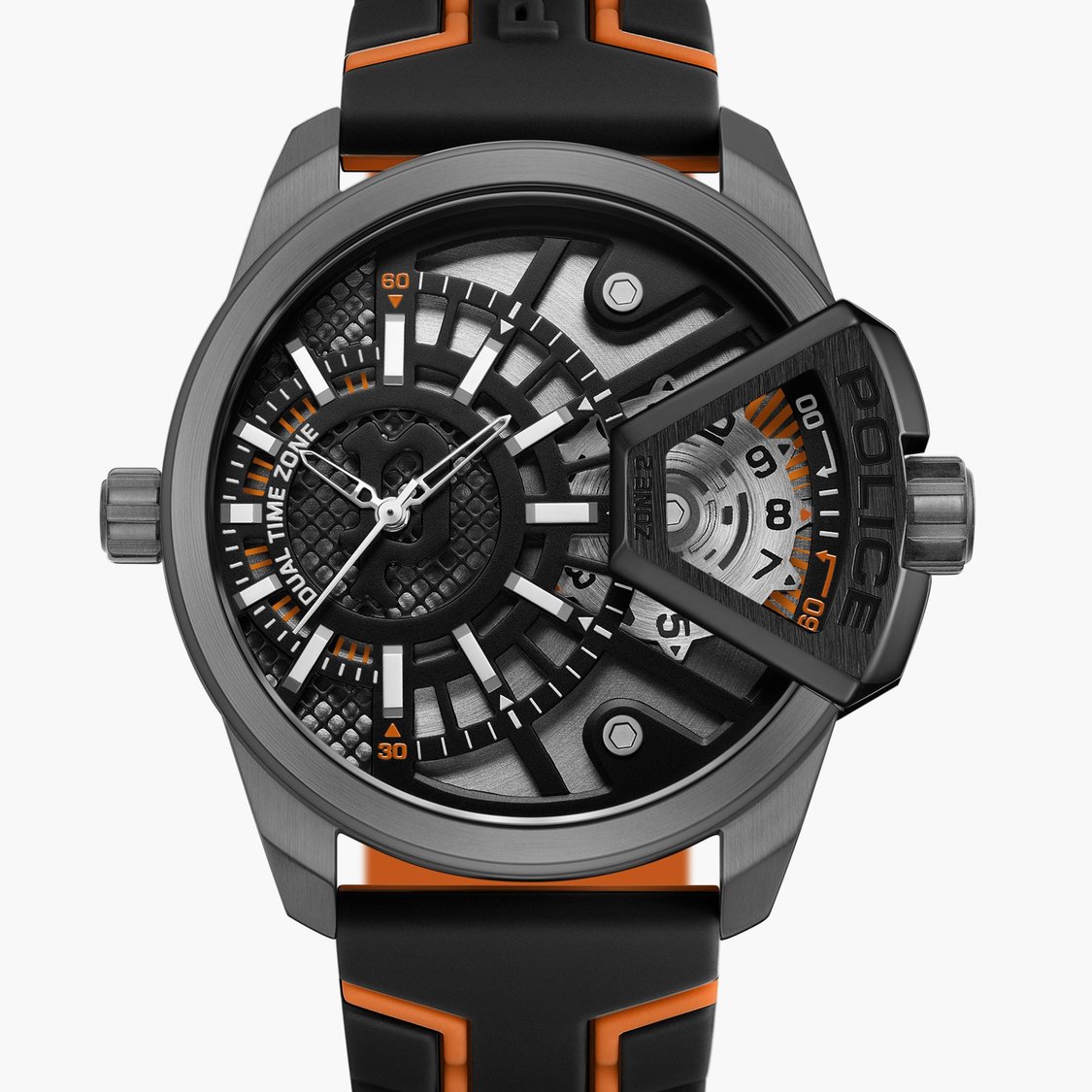POLICE Men Dual-Time Analog Watch with Silicone Strap - PLPEWJM0004201