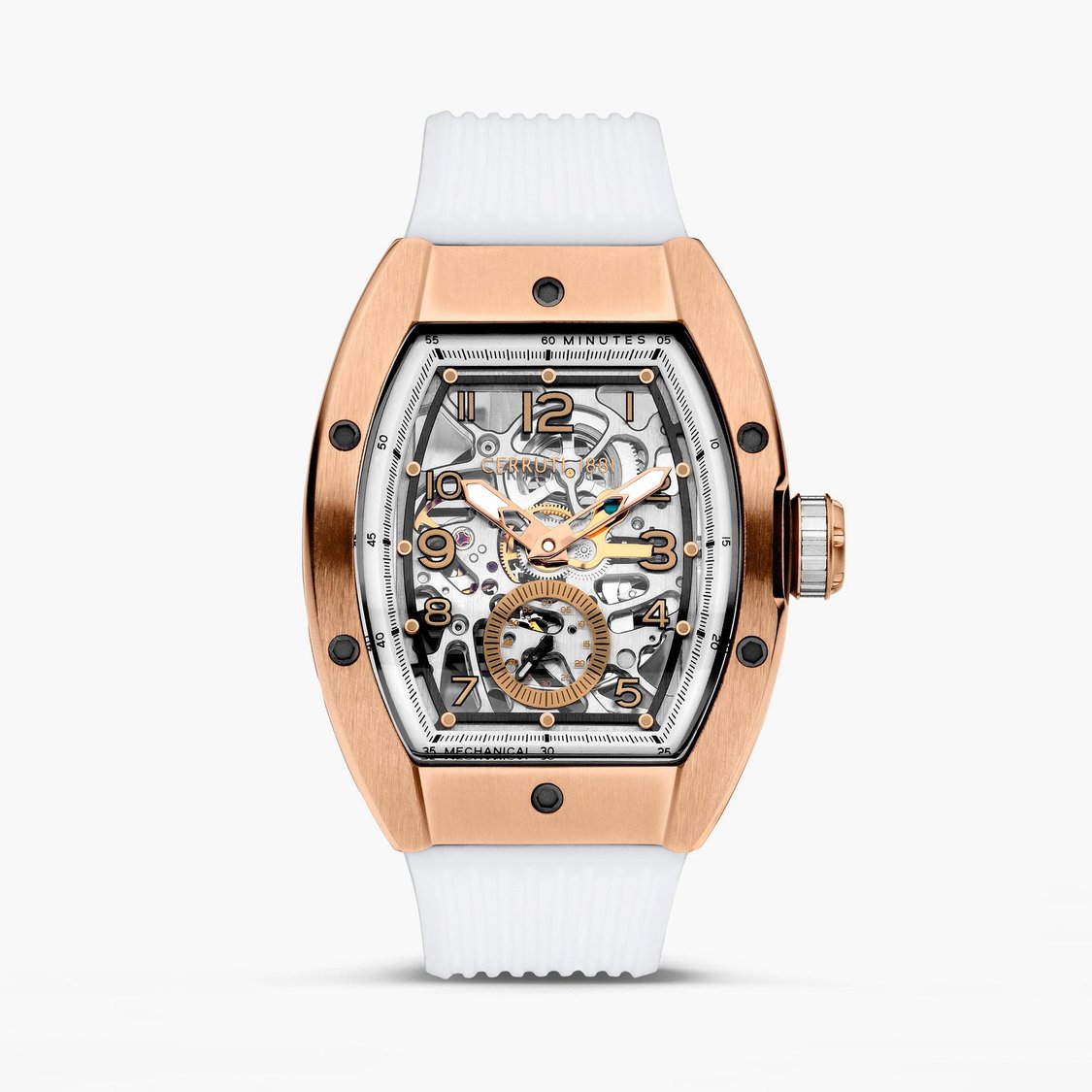 Buy CERRUTI 1881 Men Skeleton Automatic Watch with Silicone Strap CECIWGR0012305W from CERRUTI 1881 at just INR 48000.0