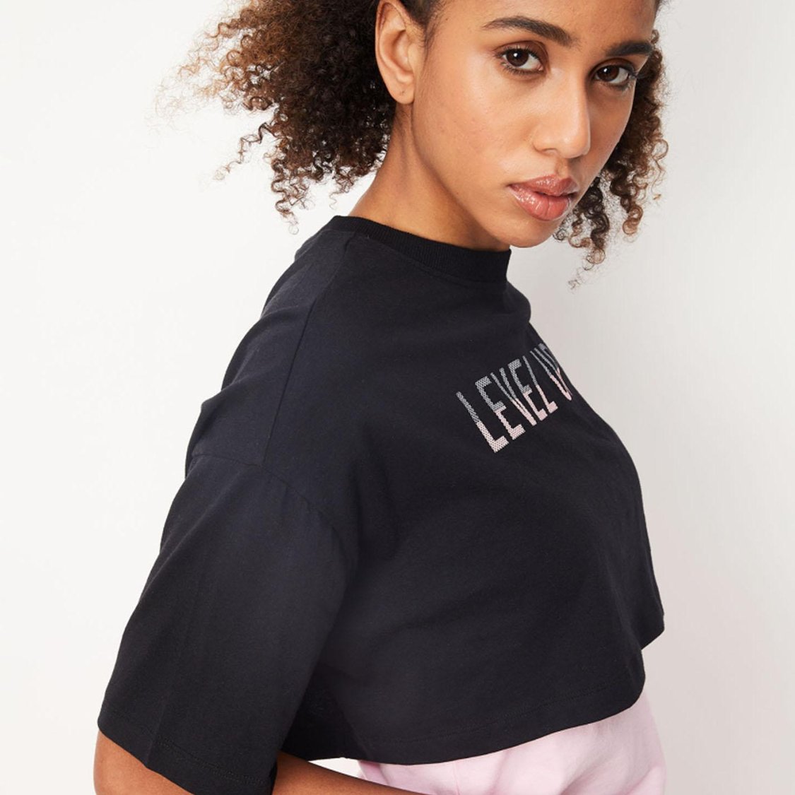 Women Printed Layered Crop T-shirt