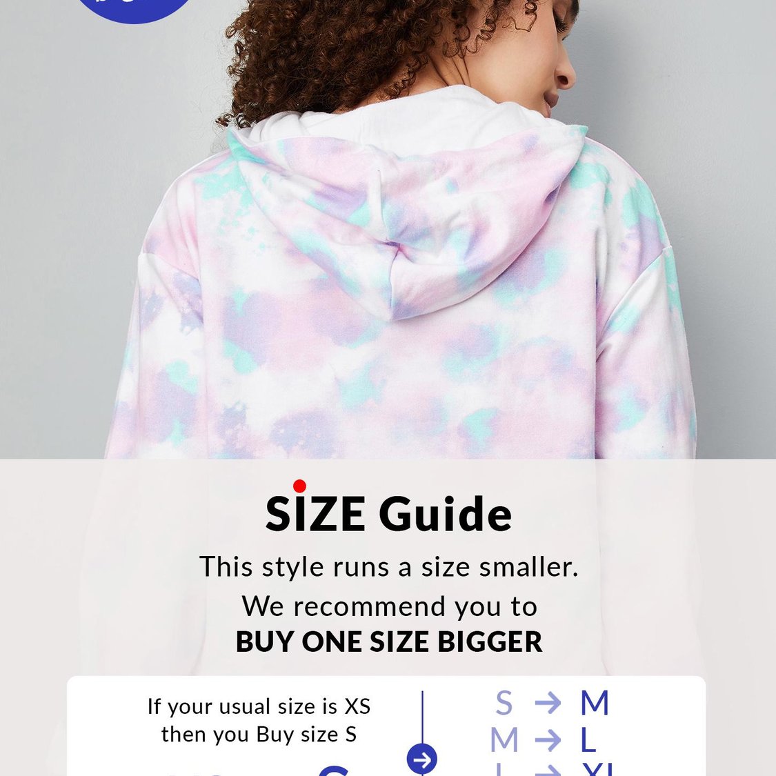 Women Printed Cropped Hooded Sweatshirt