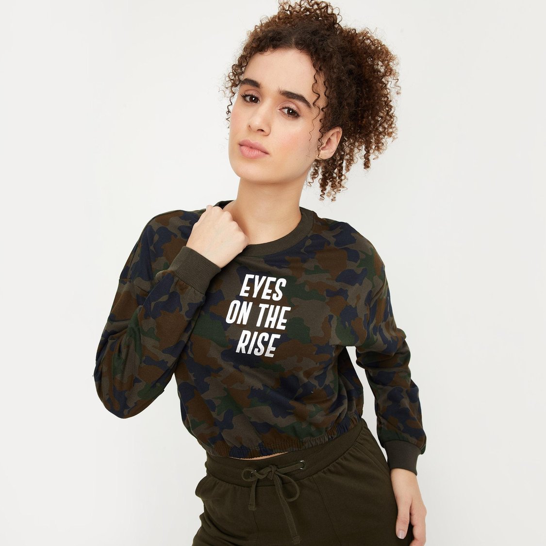 Womens Camouflage Print T Shirt White