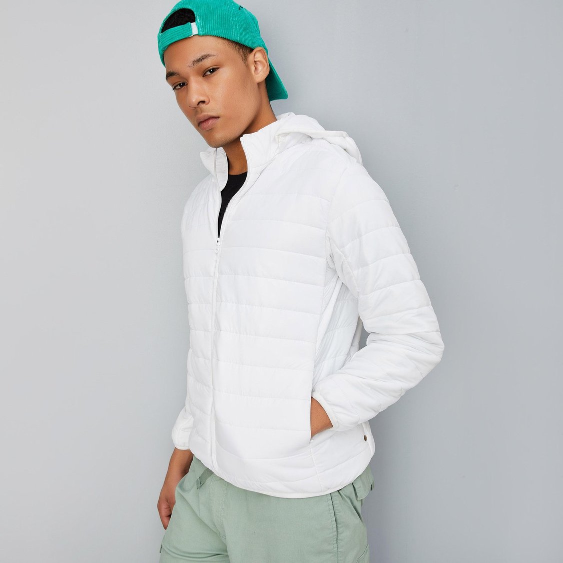 Men Hooded Packable Puffer Jacket