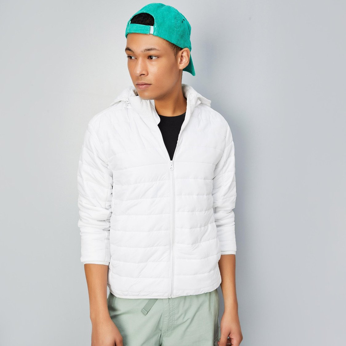 Men Hooded Packable Puffer Jacket