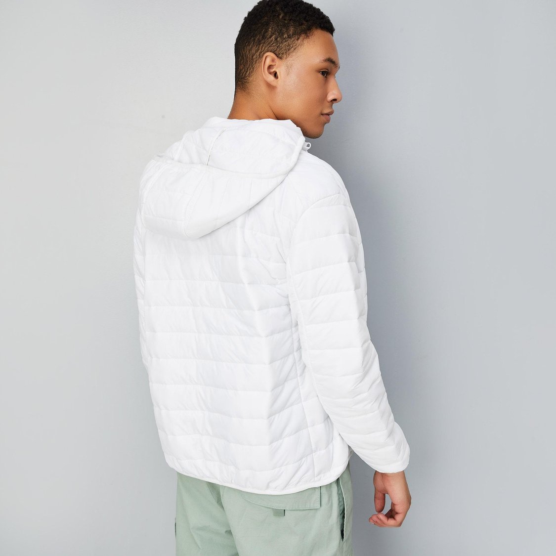 Men Hooded Packable Puffer Jacket
