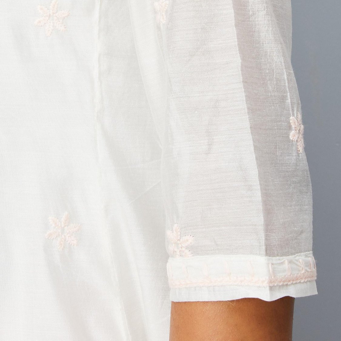 Women Embroidered Flared Kurta