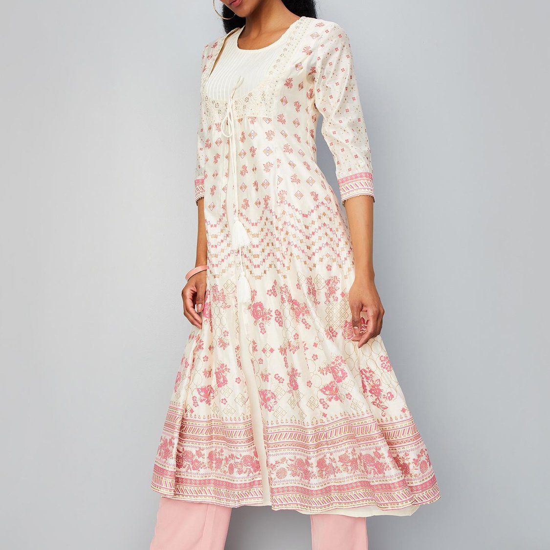 Women Printed Layered Kurta