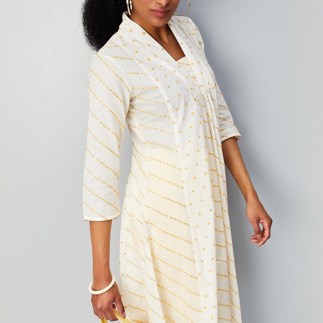 Women Embroidered A-Line Kurta