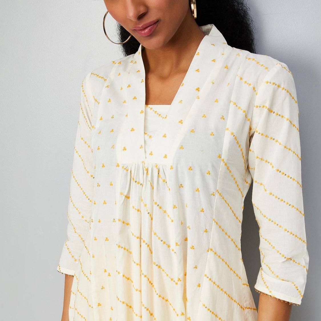 Women Embroidered A-Line Kurta
