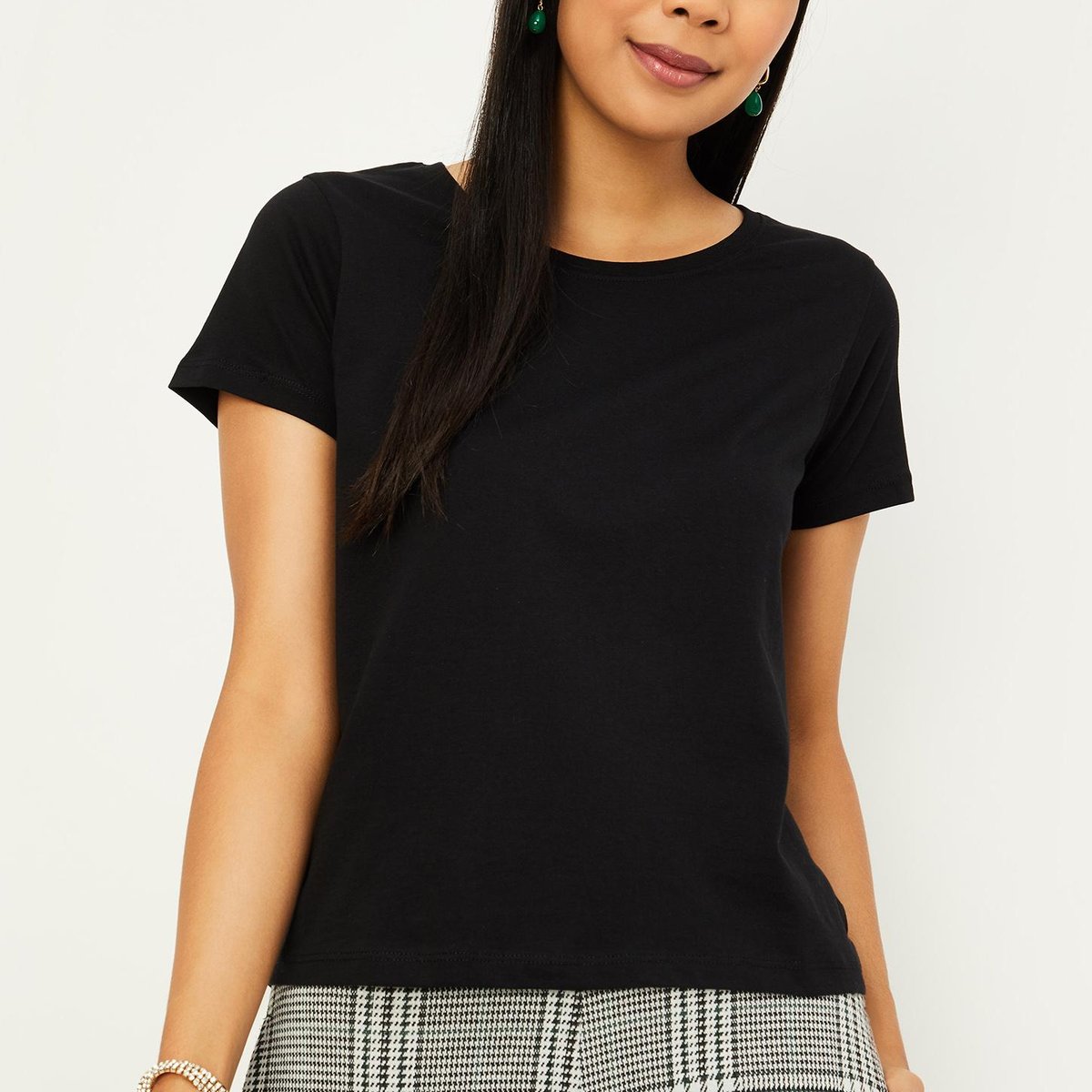 Buy Women Solid T-shirt Online at just Rs. 199.0