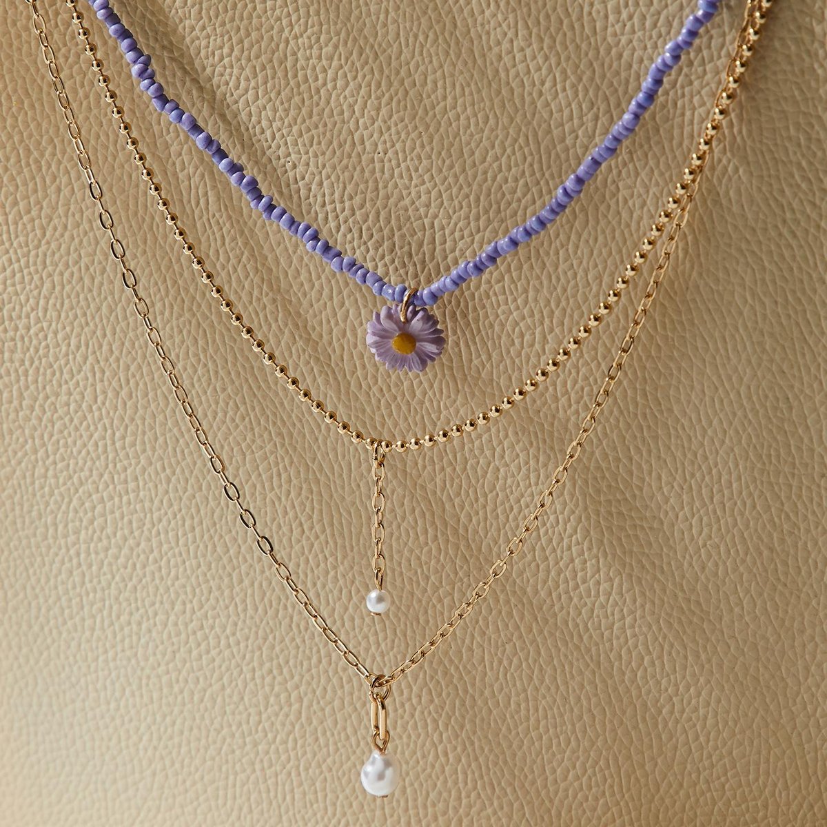 アクセサリー Octi Layered  Pendant Necklace ORAZIO 2PCS Layered Necklace for Women Girl Cross Blessed Virgin