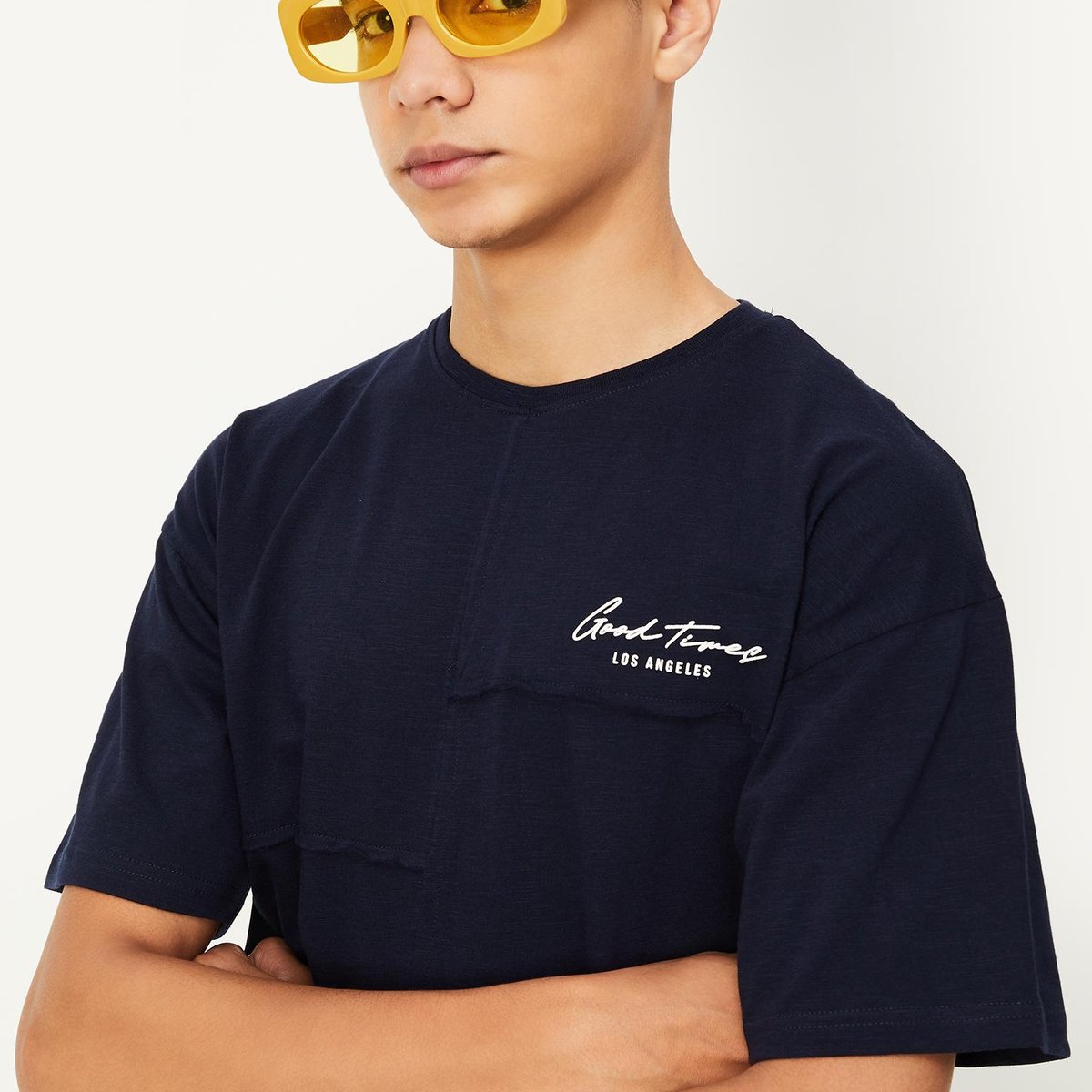 トップス CALEE 3/4 Sleeve Drop Sholder Shirt Buy Boys Solid Drop Shoulder T-shirt Online at just Rs. 399.0