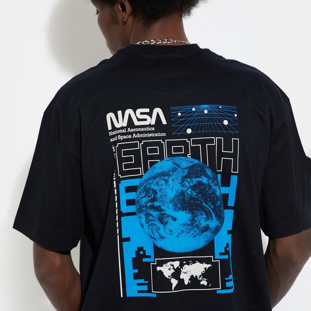 URB_N Men Oversized NASA Printed T-shirt