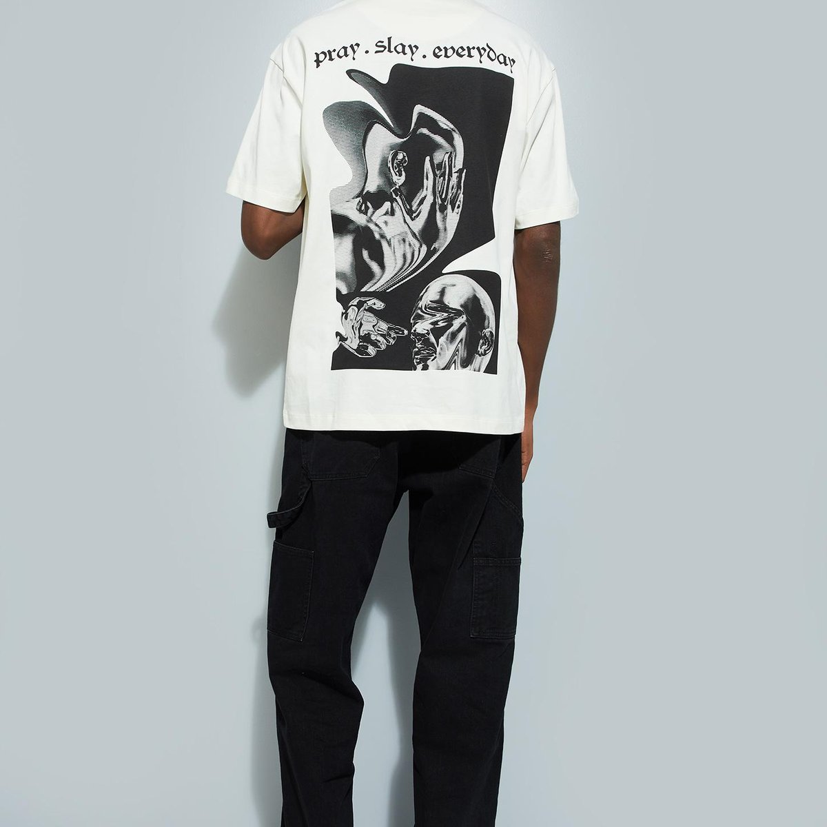 Buy URB_N Men Oversized Back Print T-shirt Online at just Rs