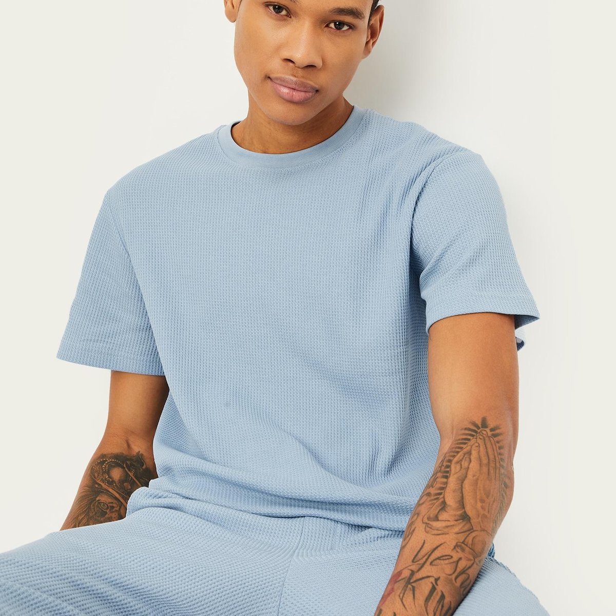 Buy Men Waffle Patterned Lounge T-shirt Online at just Rs. 499.0