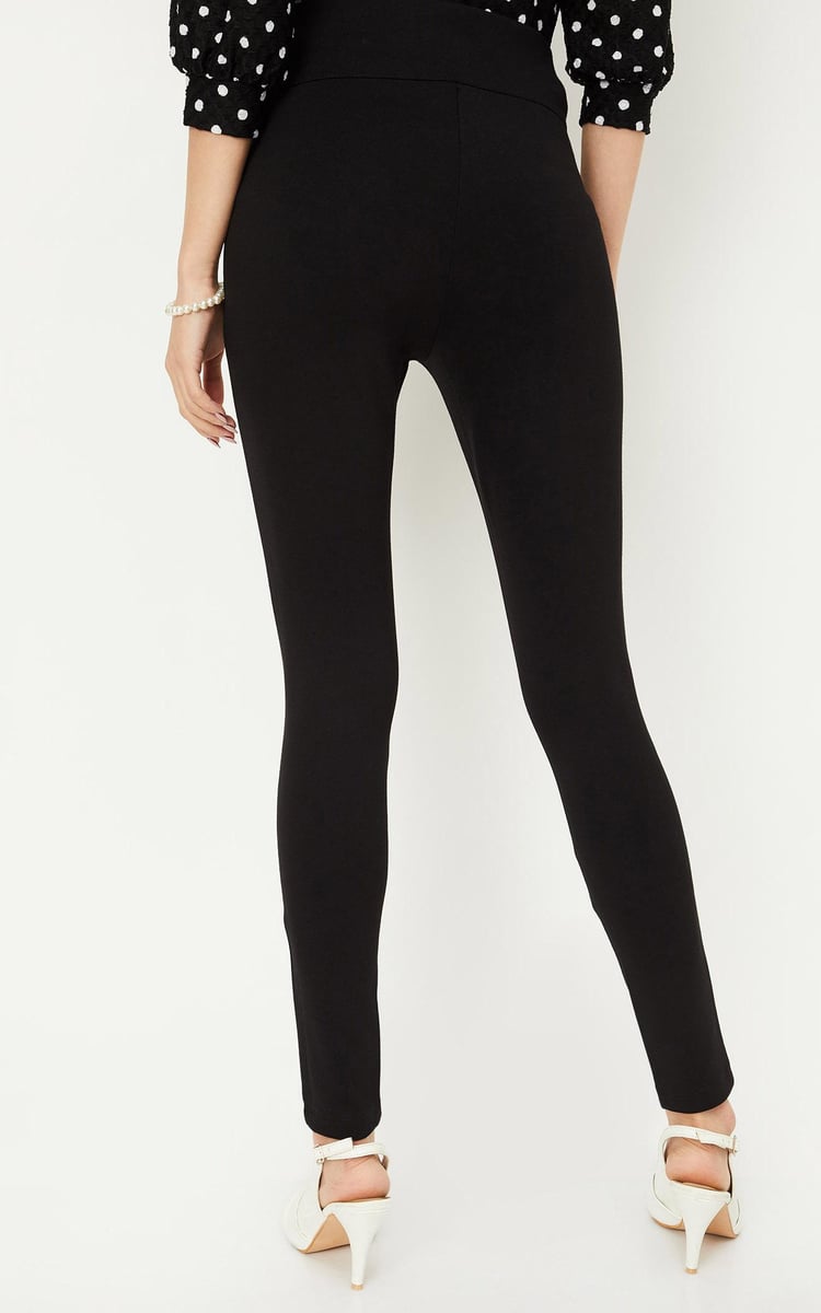 Buy Women Solid Slim Fit Treggings Online at just Rs. 1199.0 1000013253525 Max Fashion