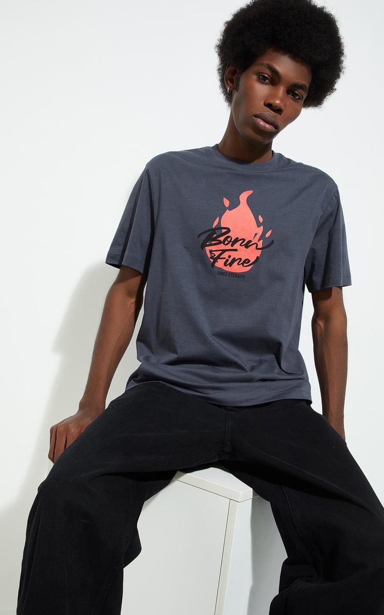 Buy URB_N Men Regular Fit Graphic Printed T-shirt Online at just