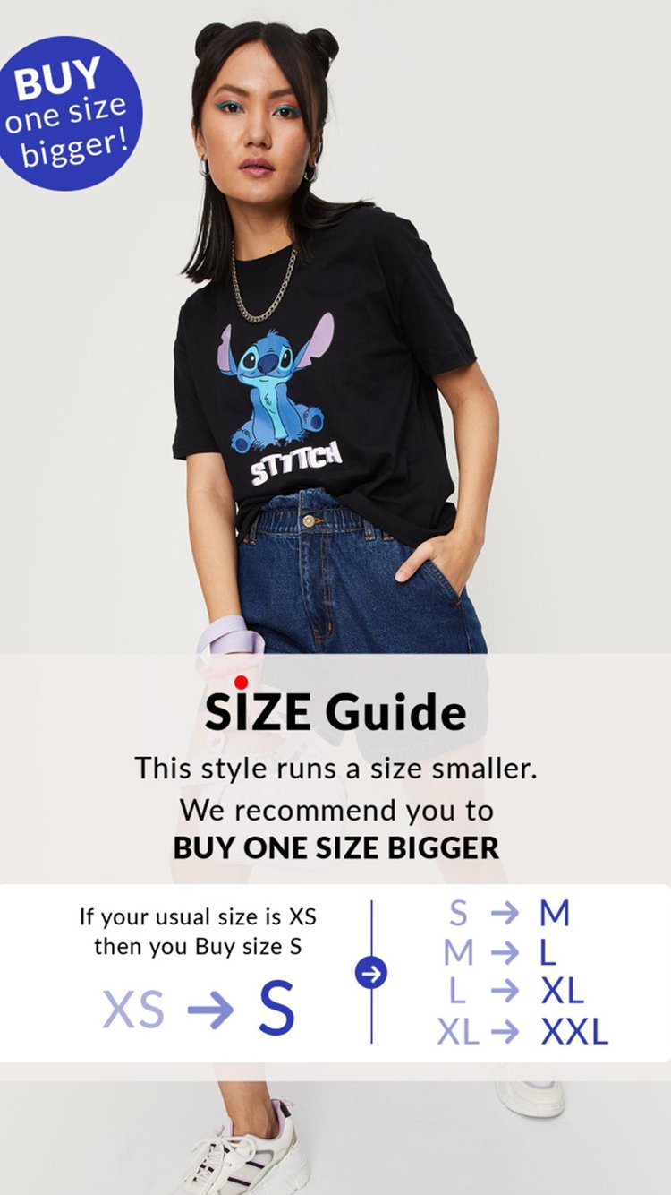 Buy Women Stitch Print T-shirt Online at just Rs. 499.0