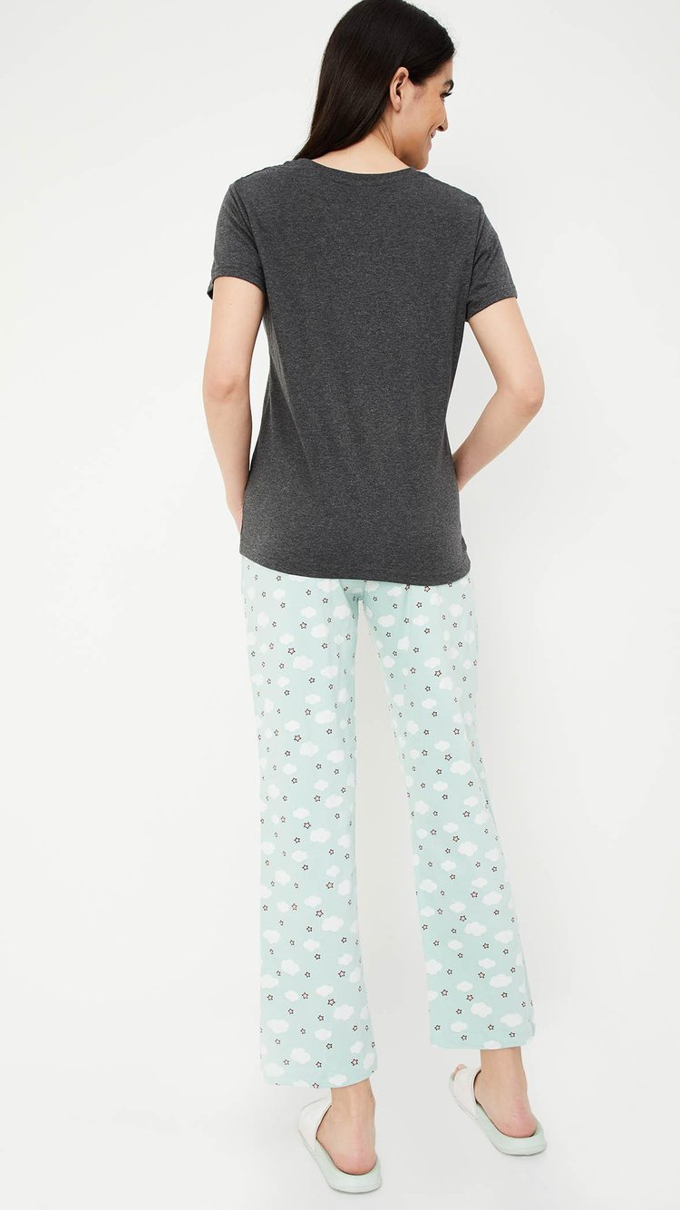 Buy Women Printed PJ Set Online at just Rs. 799.0 - 1000013291154