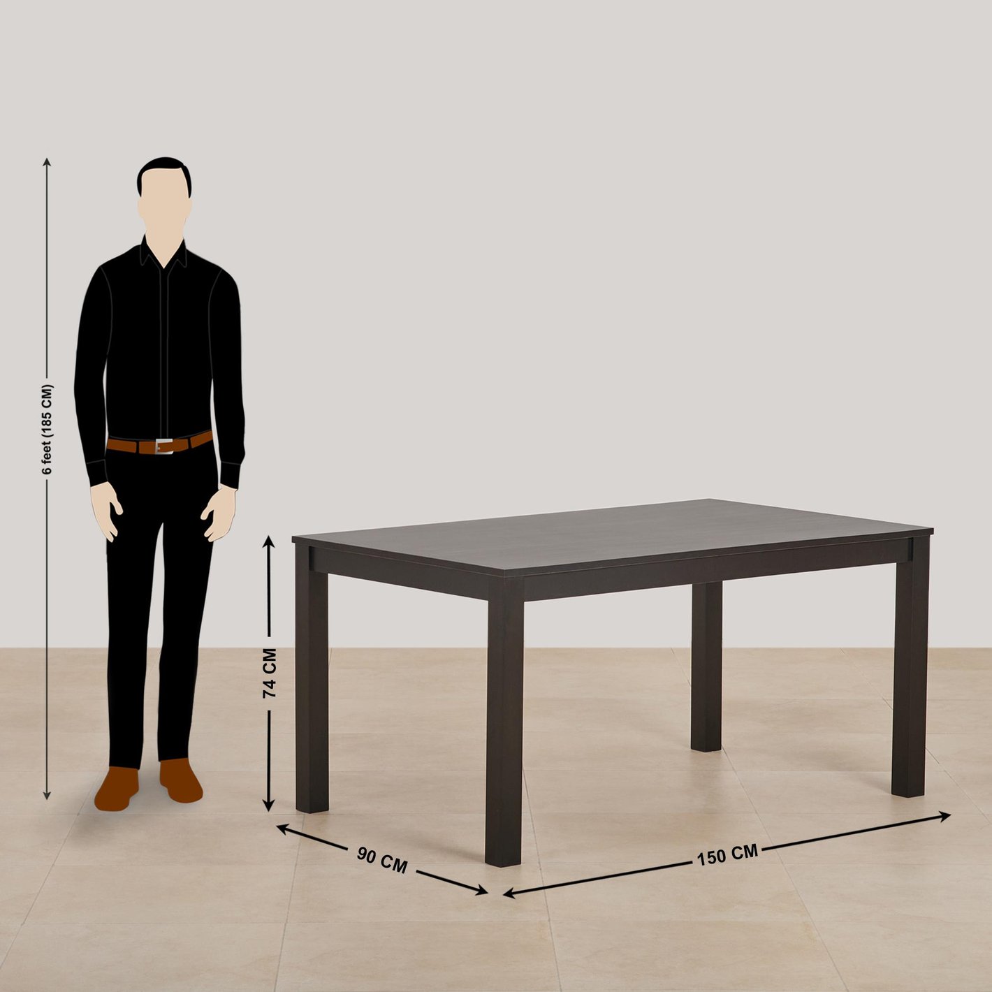 ACTUS DEE DINING TABLE 150