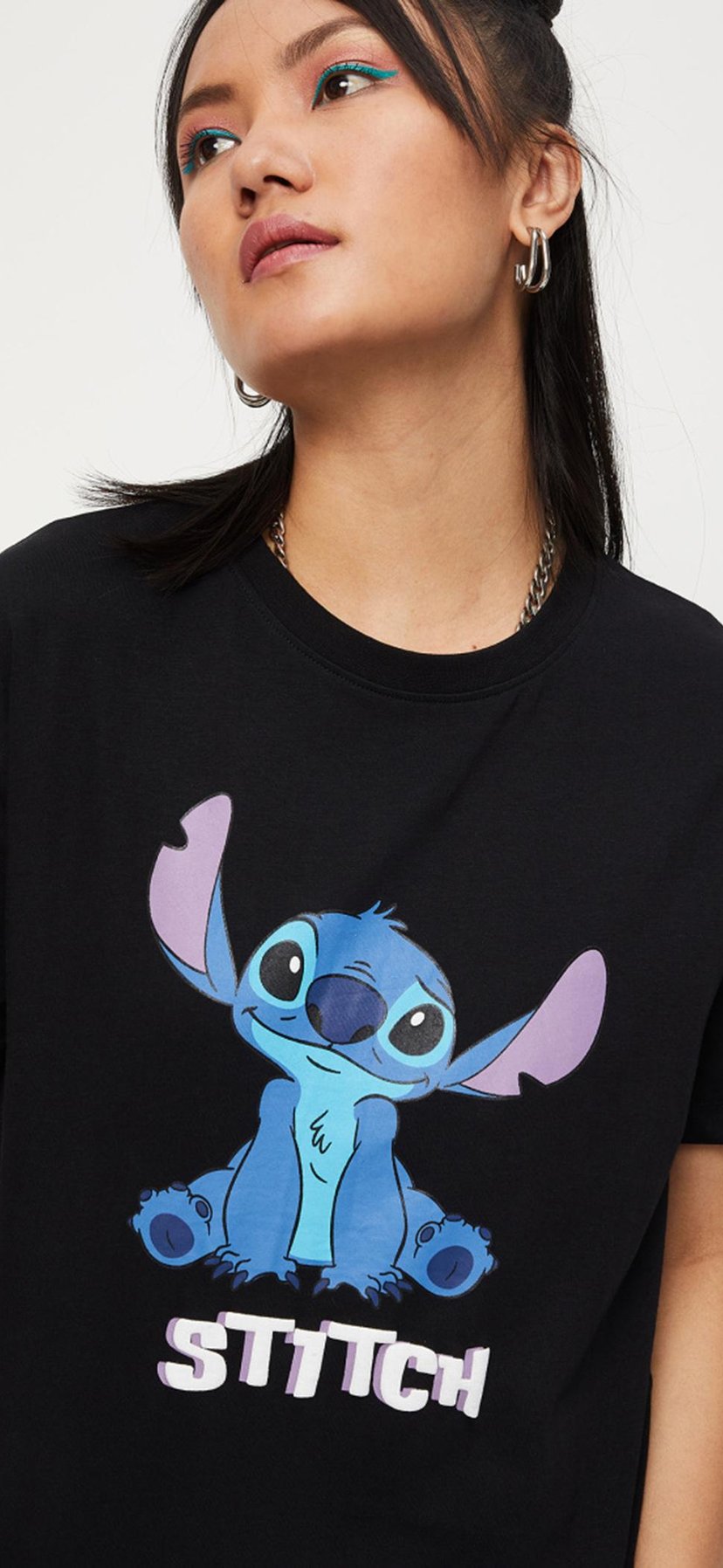 Buy Women Stitch Print T-shirt Online at just Rs. 499.0