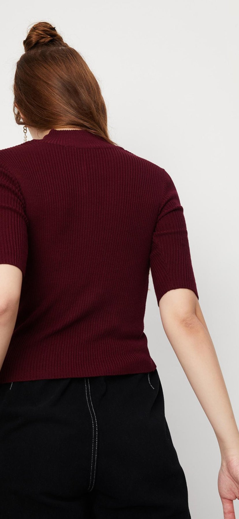 Buy Women Rib Knit Zip Top Online at just Rs. 799.0
