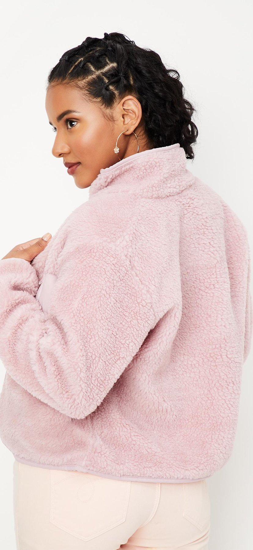 PINK THEREDTHREAD S FUR JACKET SHORT theredthread S fur jacket