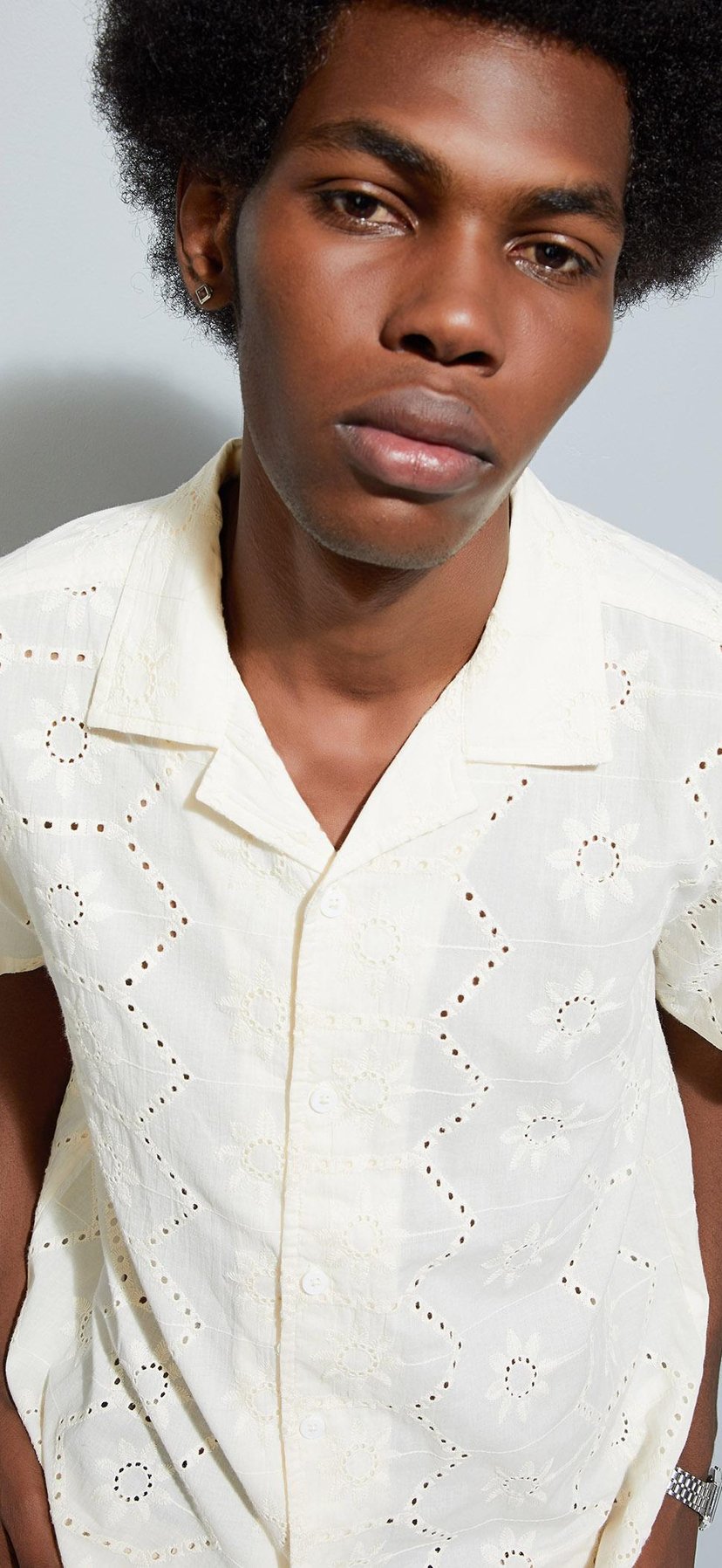 PRY シュウト　Super100's Button-front Shirt 1000013393000-White-WHITE-