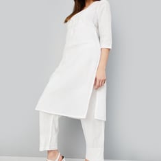 Women Embroidered Straight Pants