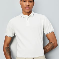 Men Regular Fit Solid Polo T-shirt