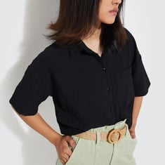 URB_N Women Textured Shirt