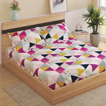 Corsica Elegant Microfibre Printed 3Pcs Queen Bedsheet Set